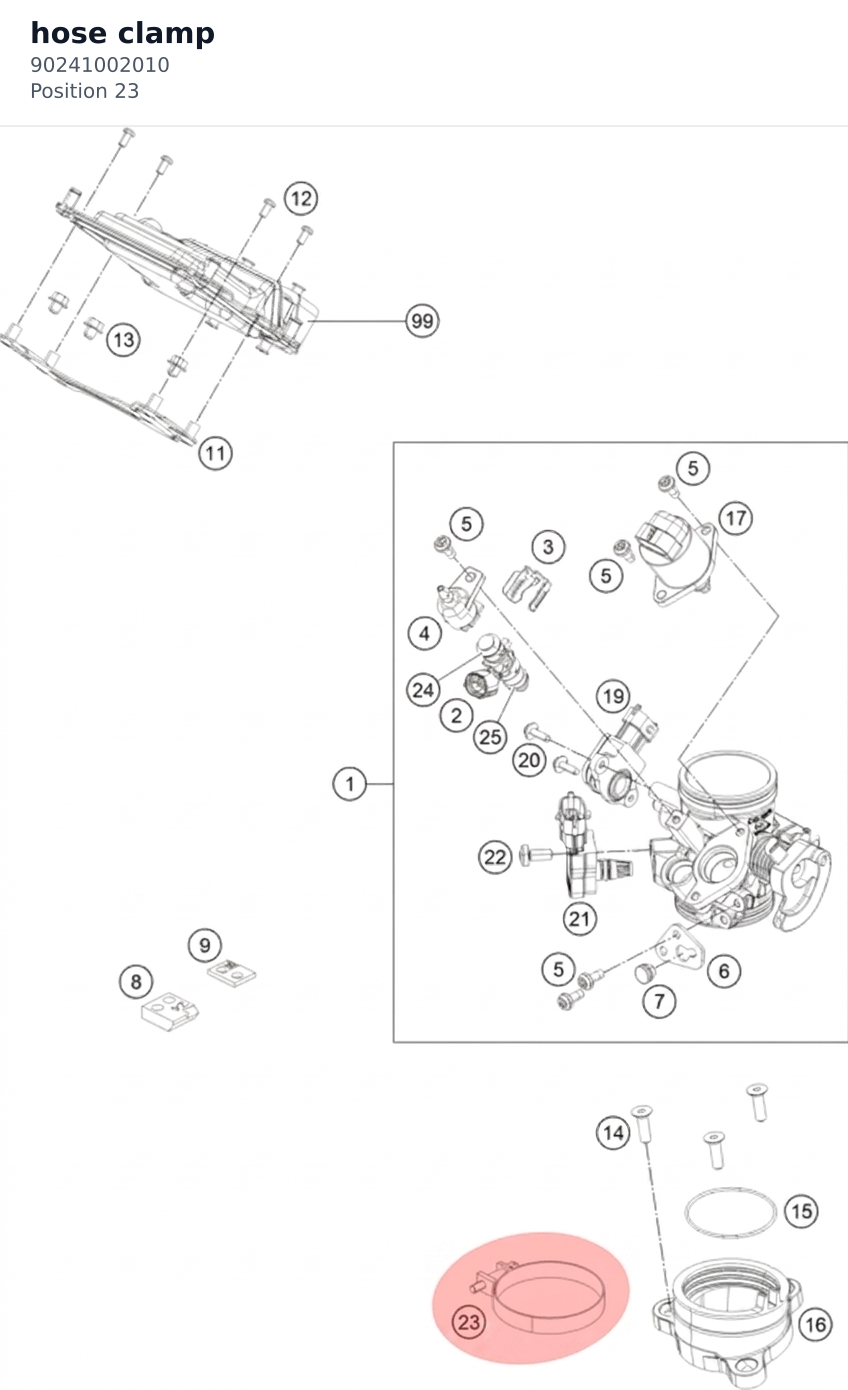 Diagram preview: hose clamp (90241002010)