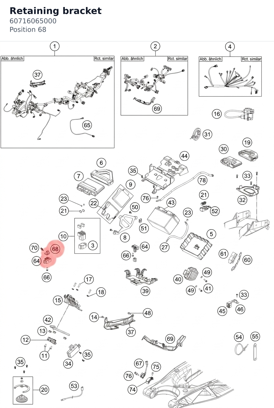 Diagram preview: Retaining bracket (60716065000)