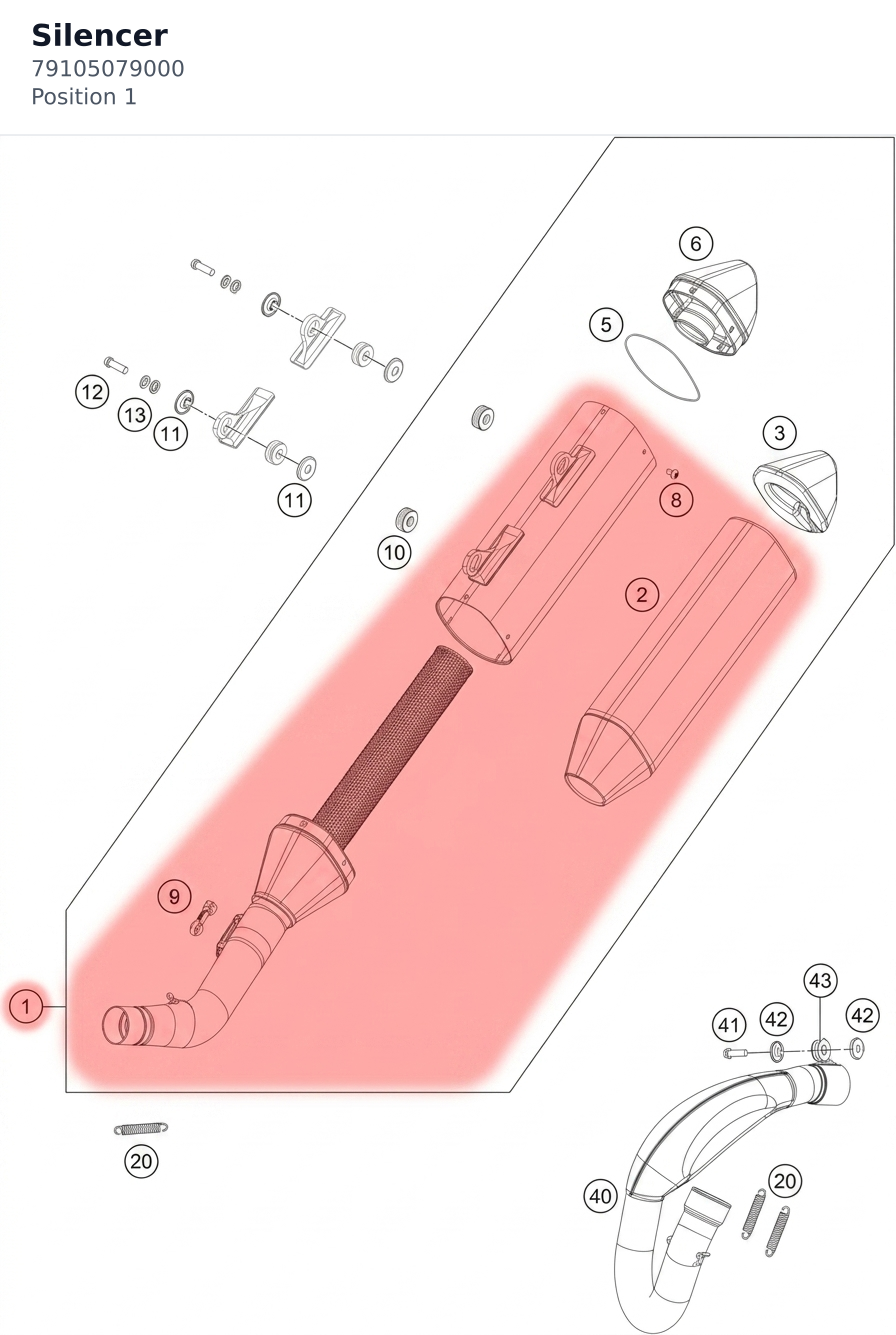 Diagram preview: Silencer (79105079000)
