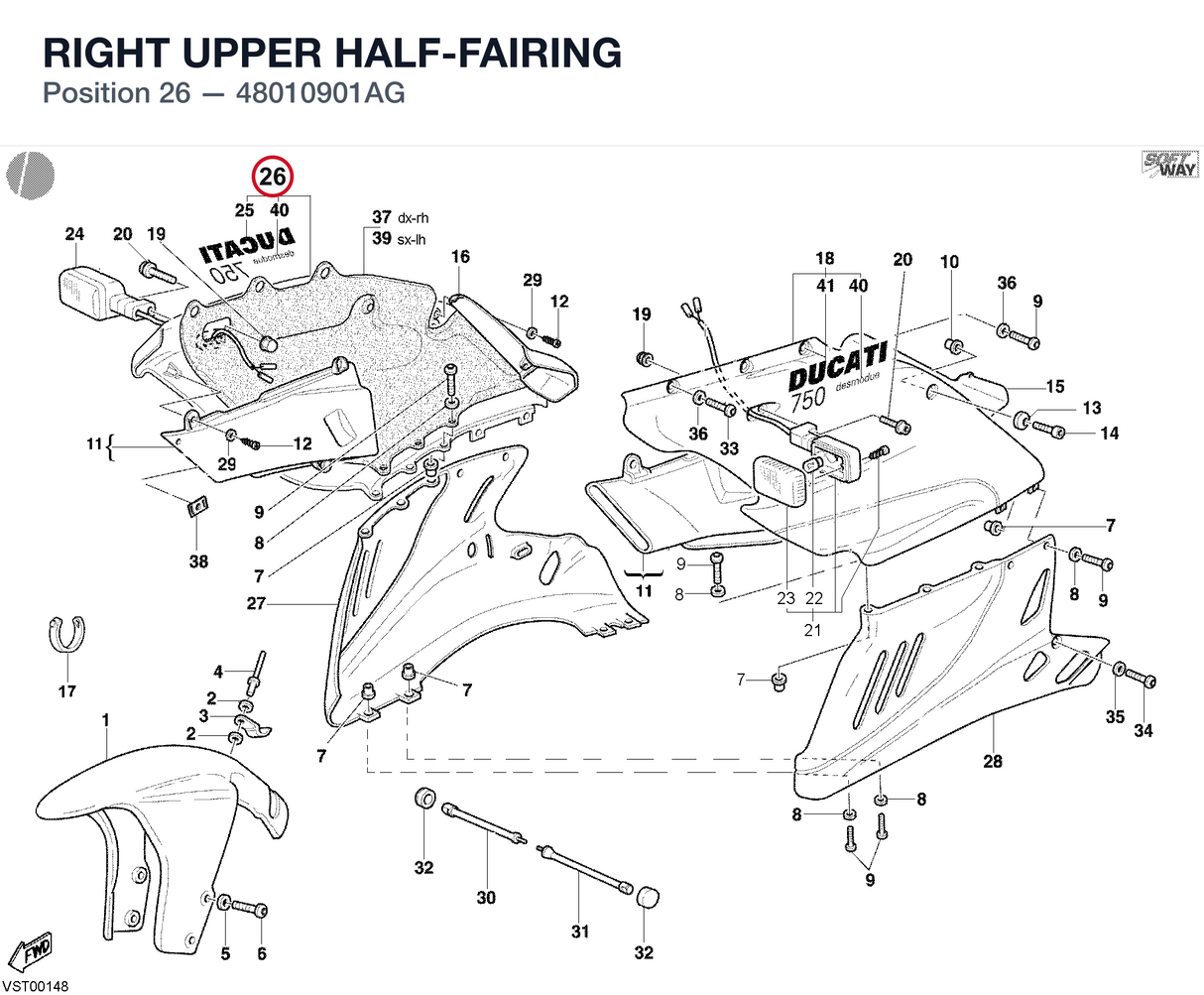 RIGHT UPPER HALF-FAIRING