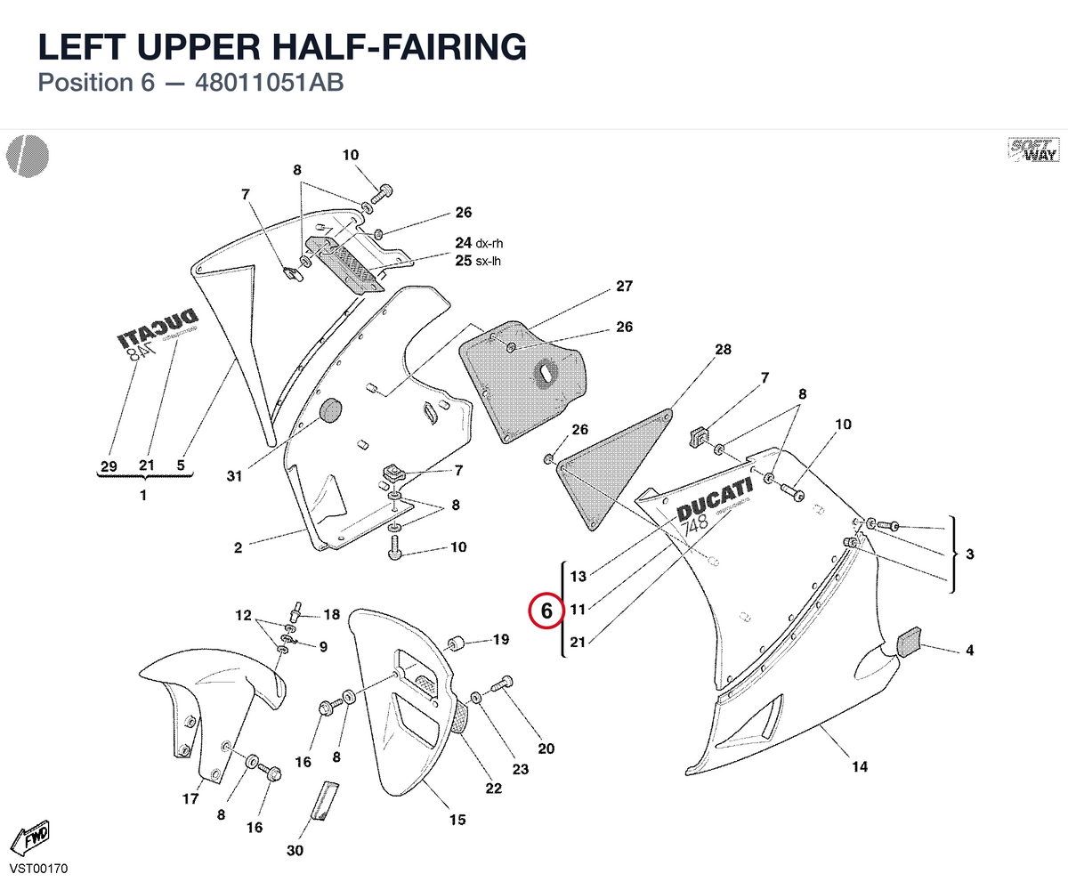 LEFT UPPER HALF-FAIRING
