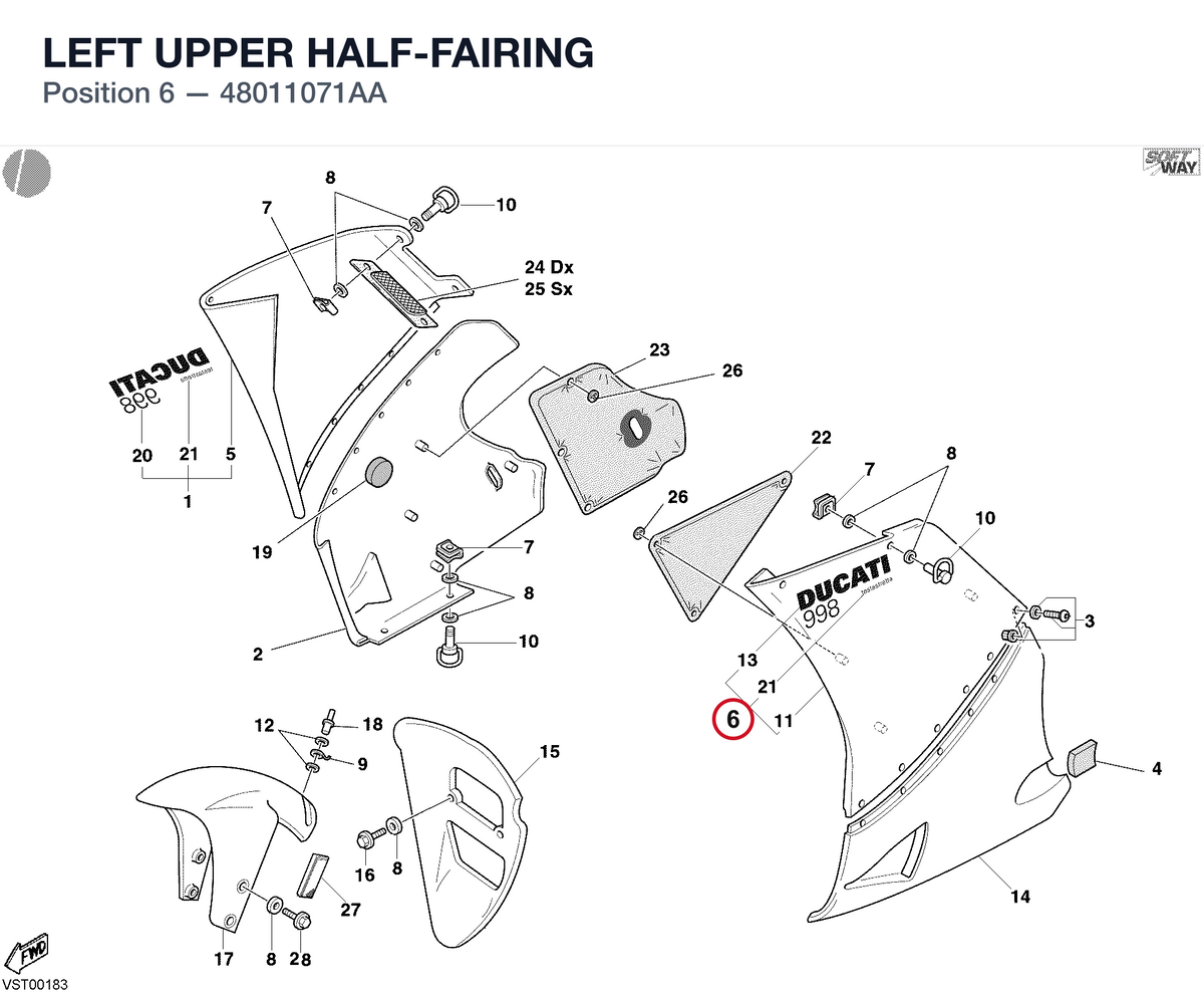 LEFT UPPER HALF-FAIRING