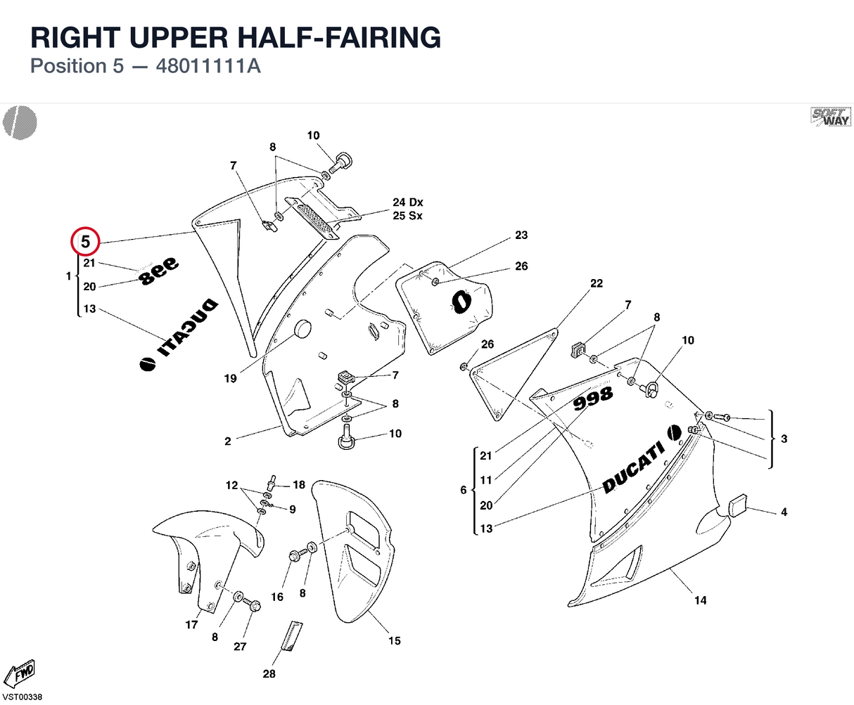 RIGHT UPPER HALF-FAIRING