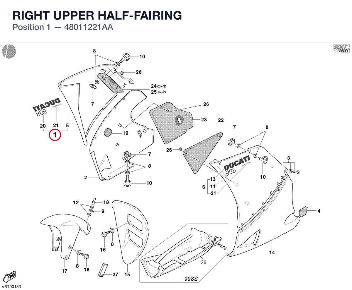 RIGHT UPPER HALF-FAIRING