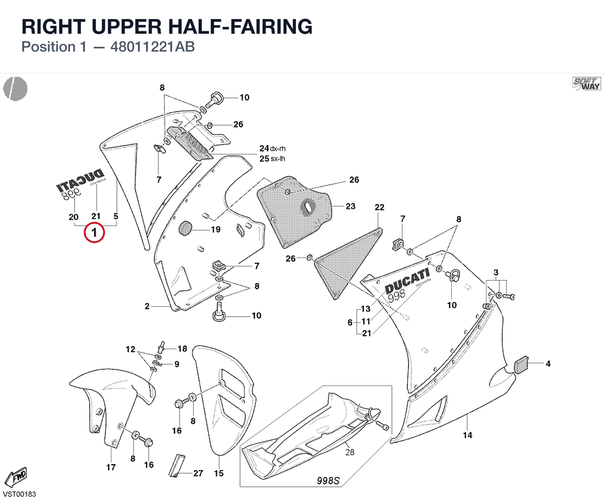 RIGHT UPPER HALF-FAIRING
