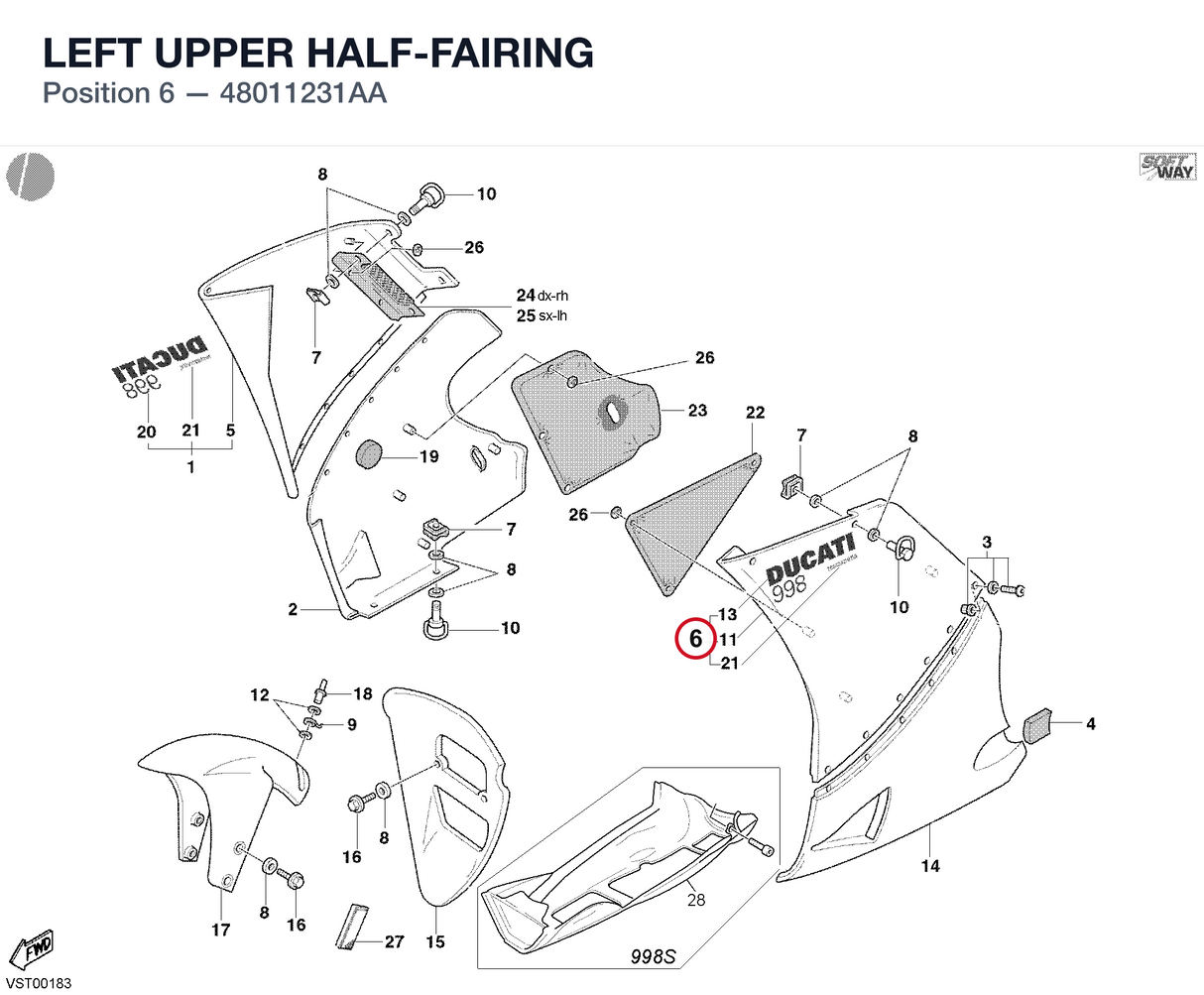 LEFT UPPER HALF-FAIRING