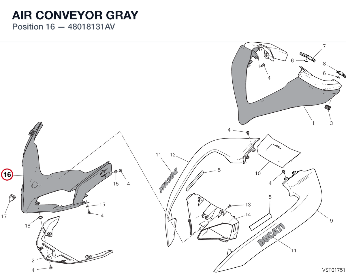 AIR CONVEYOR GRAY 48018131AV diagram position