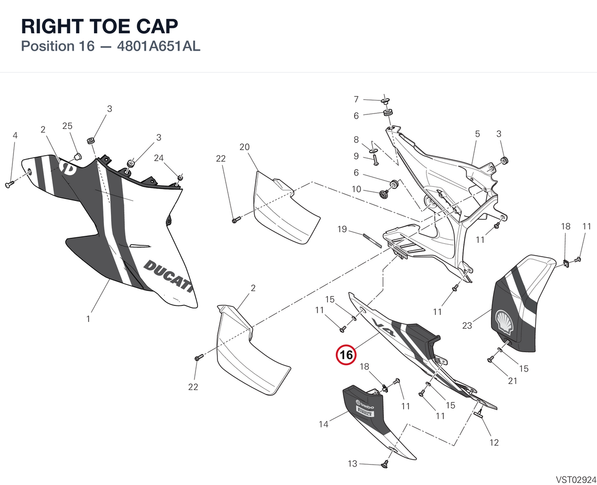 RIGHT TOE CAP 4801A651AL diagram position