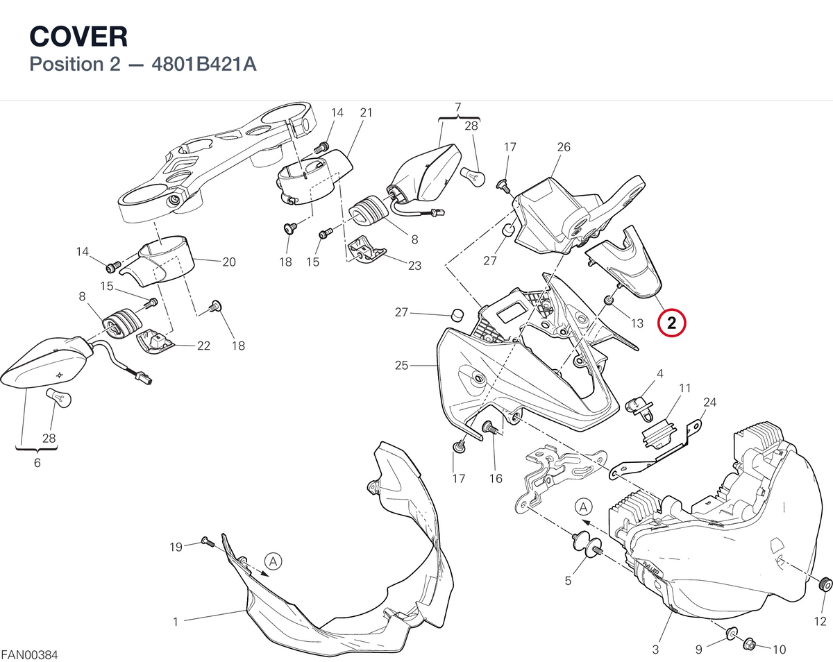 COVER 4801B421A diagram position