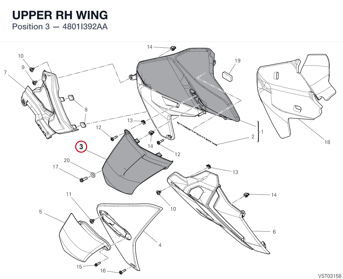 UPPER RH WING 4801I392AA diagram position