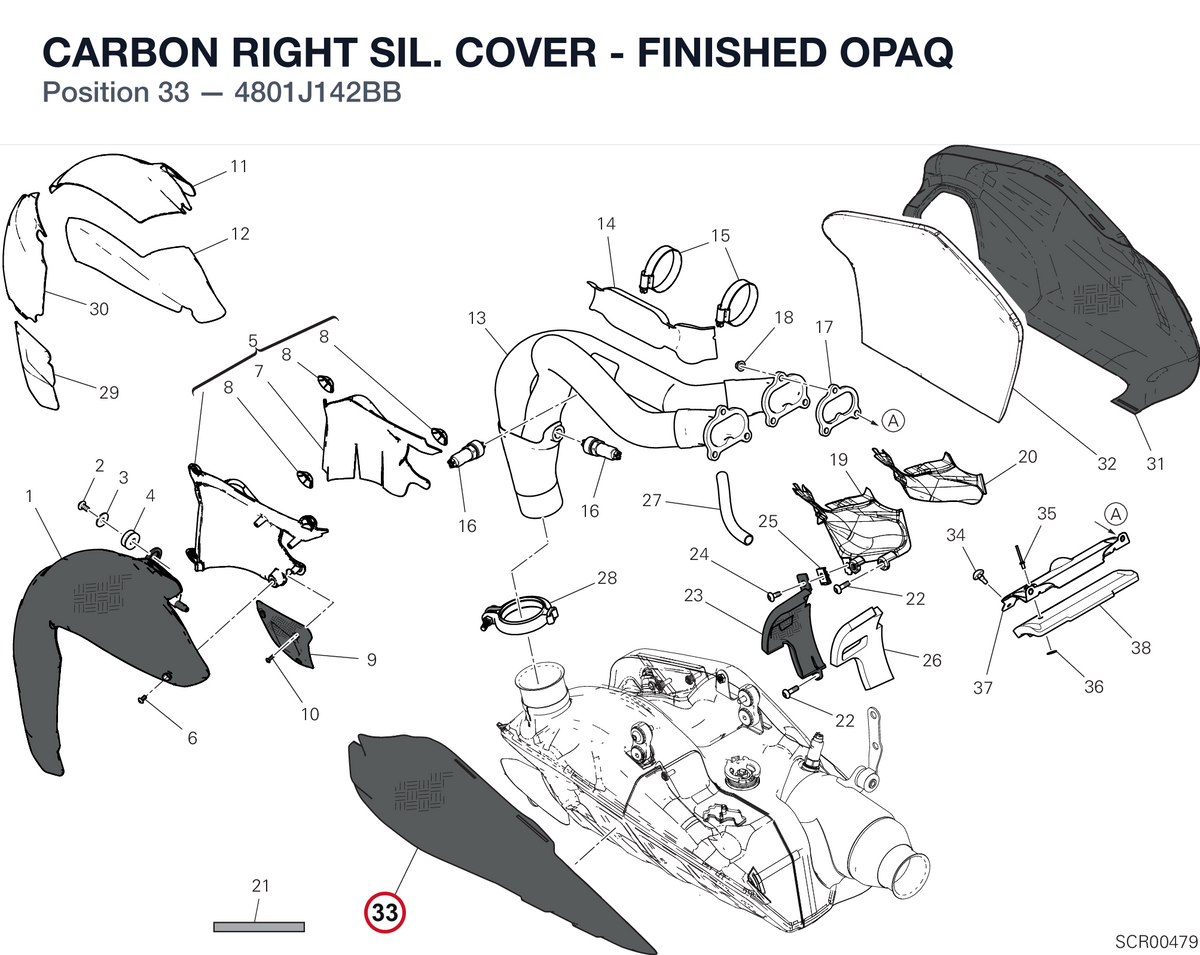 CARBON RIGHT SIL. COVER - FINISHED OPAQ