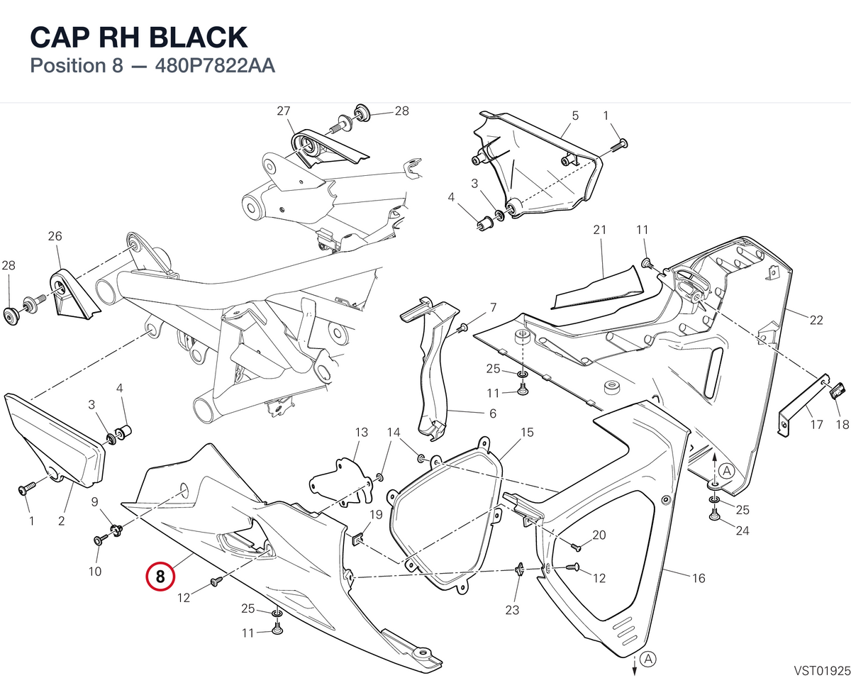 CAP RH BLACK 480P7822AA diagram position