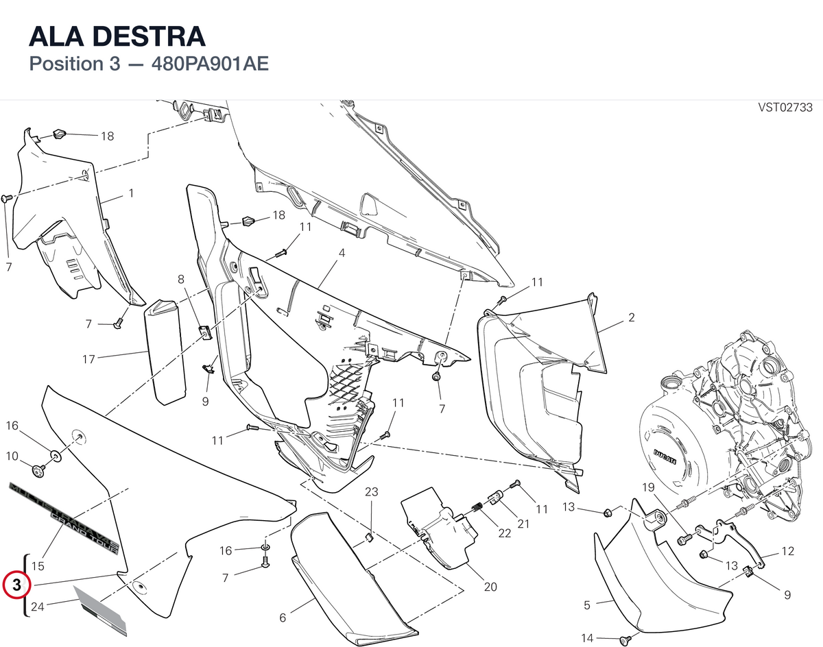 ALA DESTRA 480PA901AE diagram position