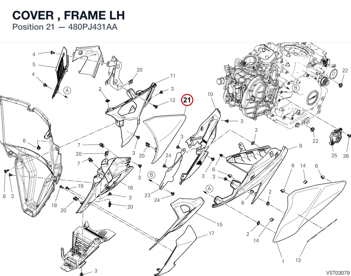 COVER , FRAME LH 480PJ431AA diagram position