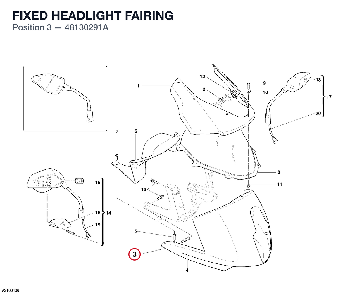 FIXED HEADLIGHT FAIRING