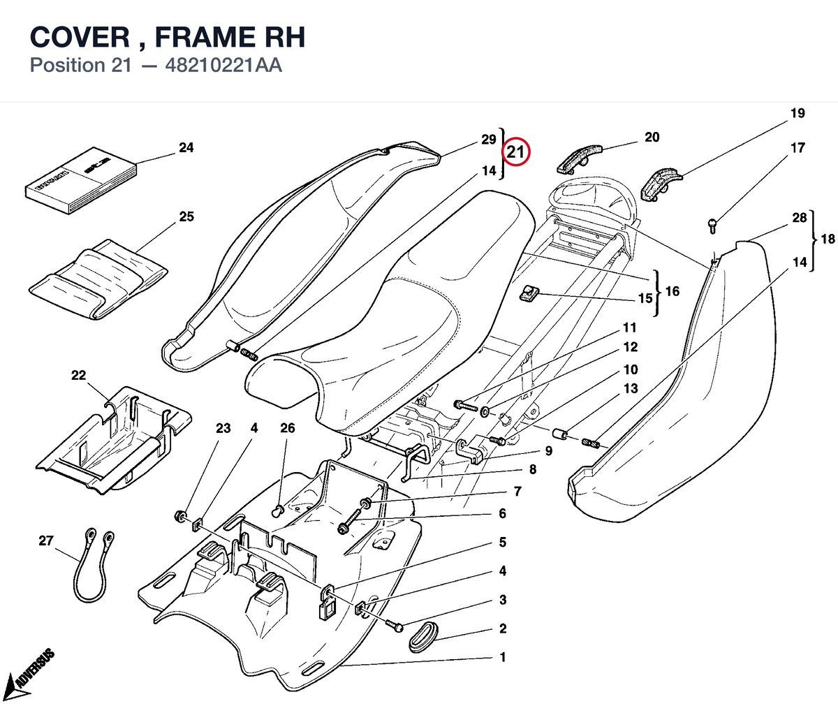 COVER , FRAME RH