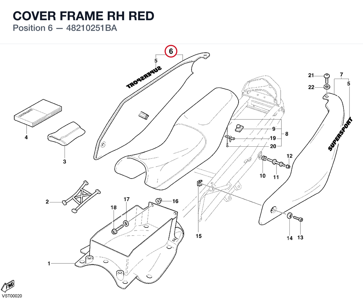 COVER FRAME RH RED