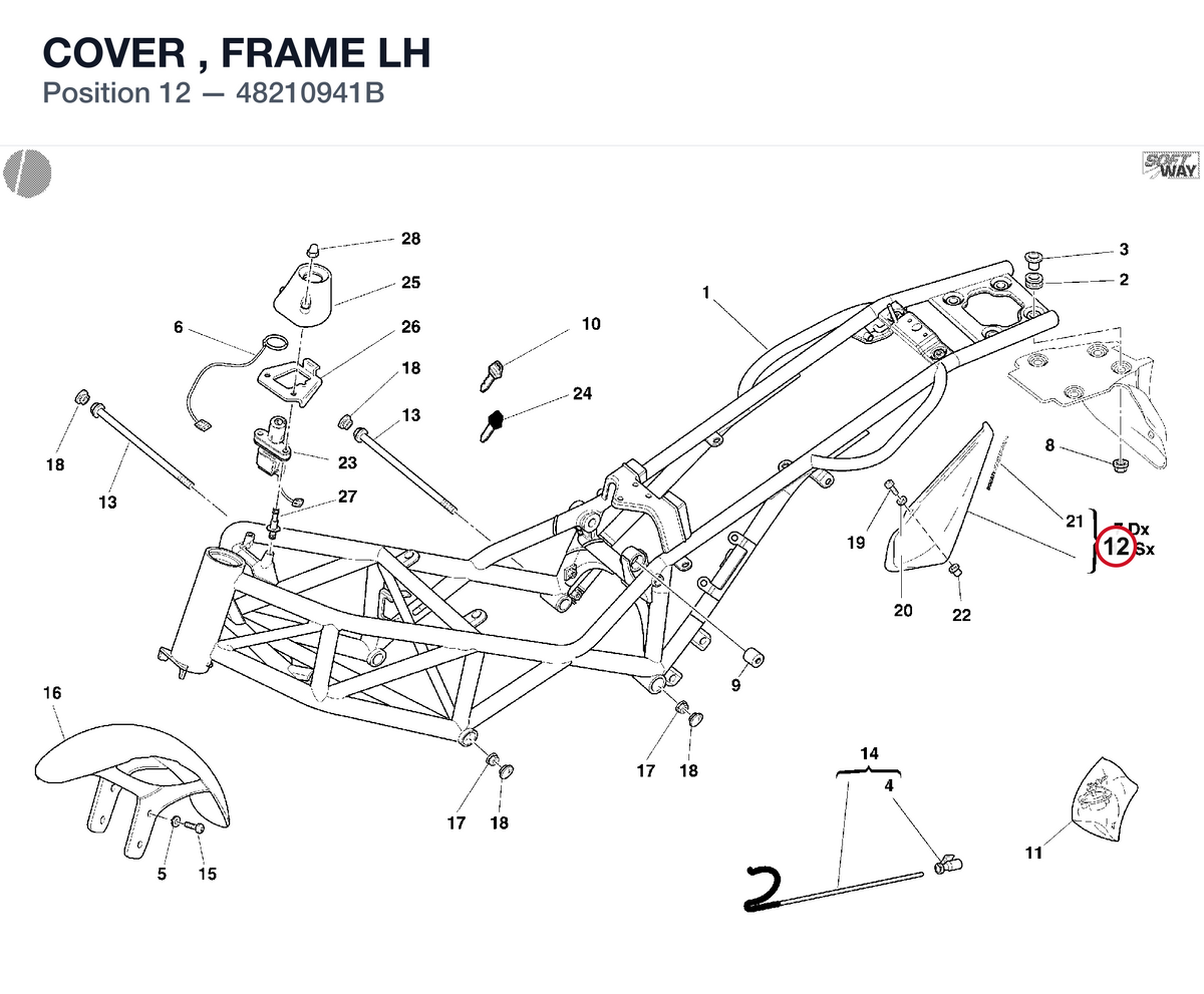 COVER , FRAME LH 48210941B diagram position