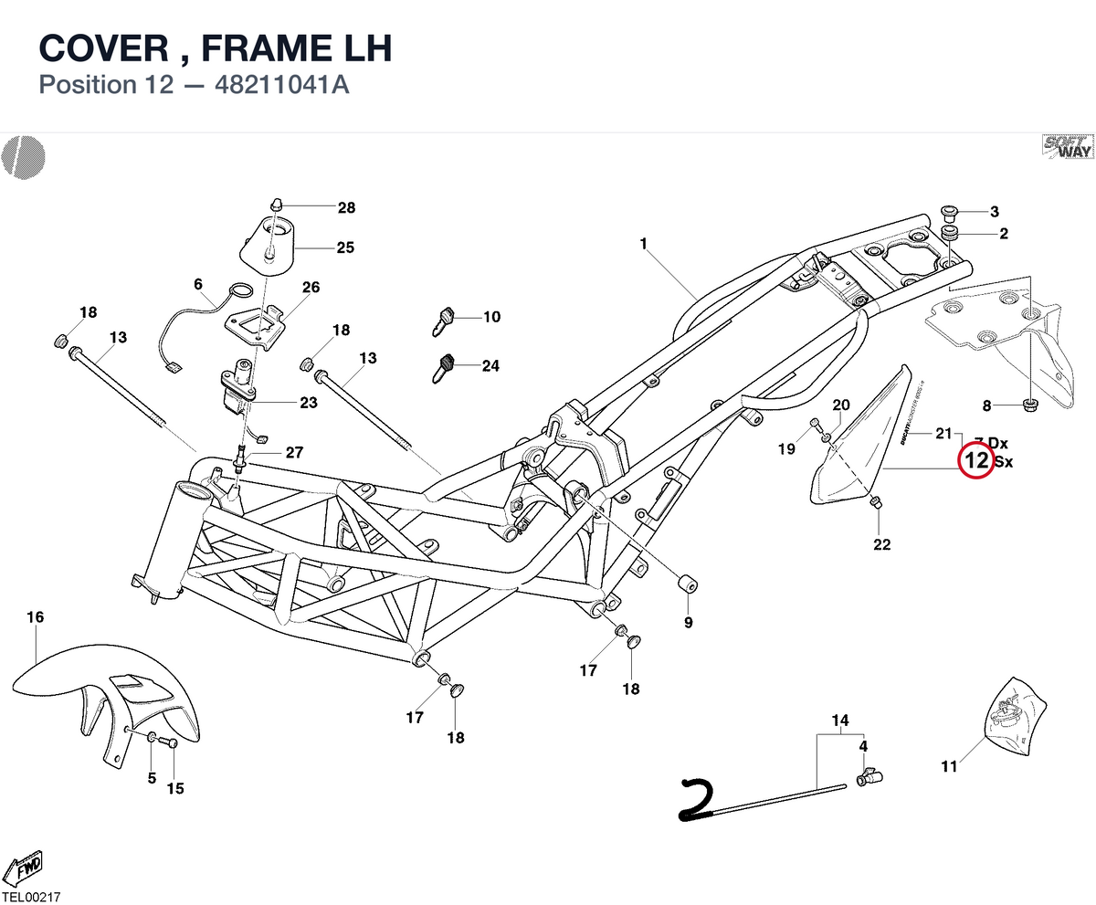 COVER , FRAME LH 48211041A diagram position