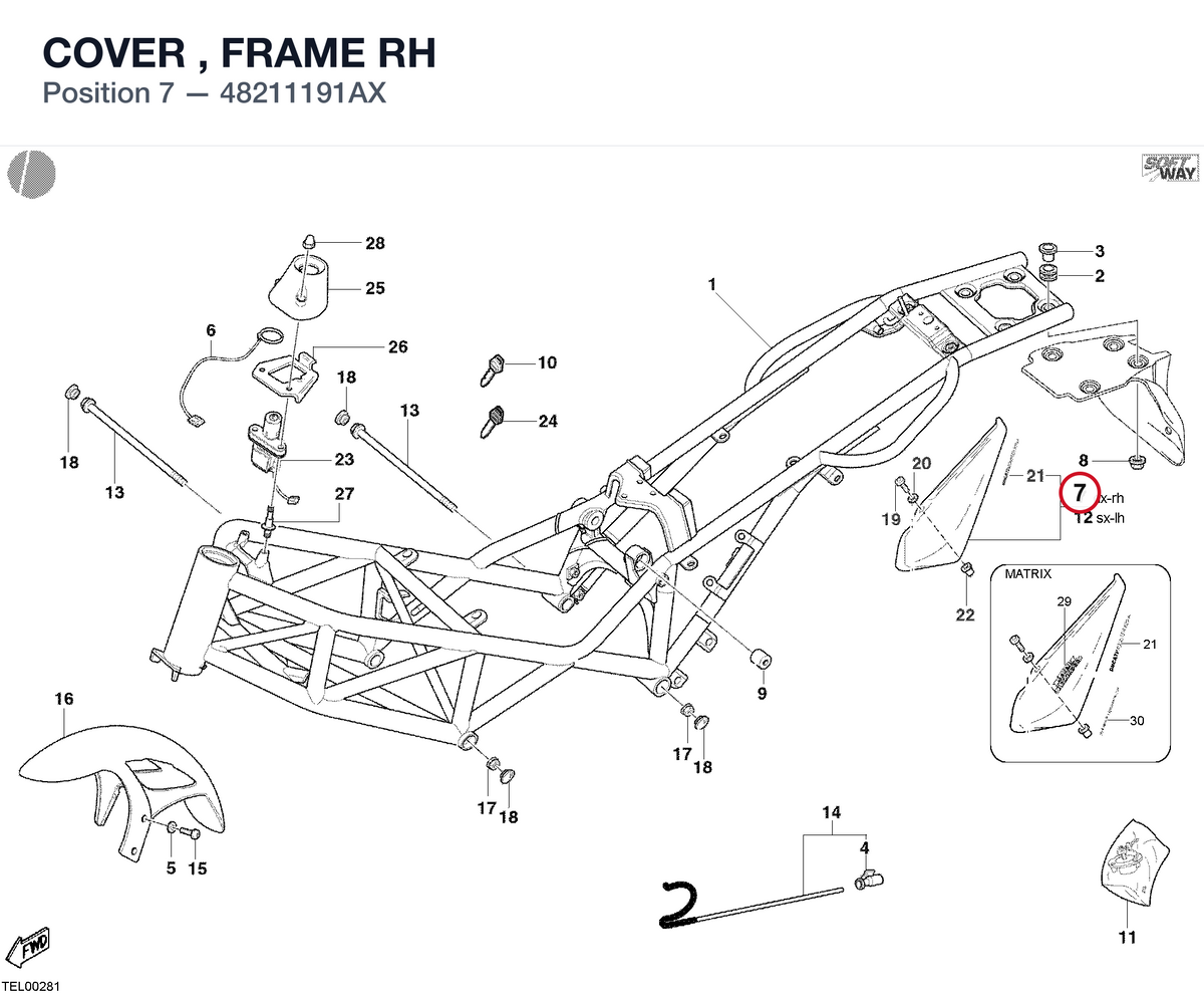 COVER , FRAME RH
