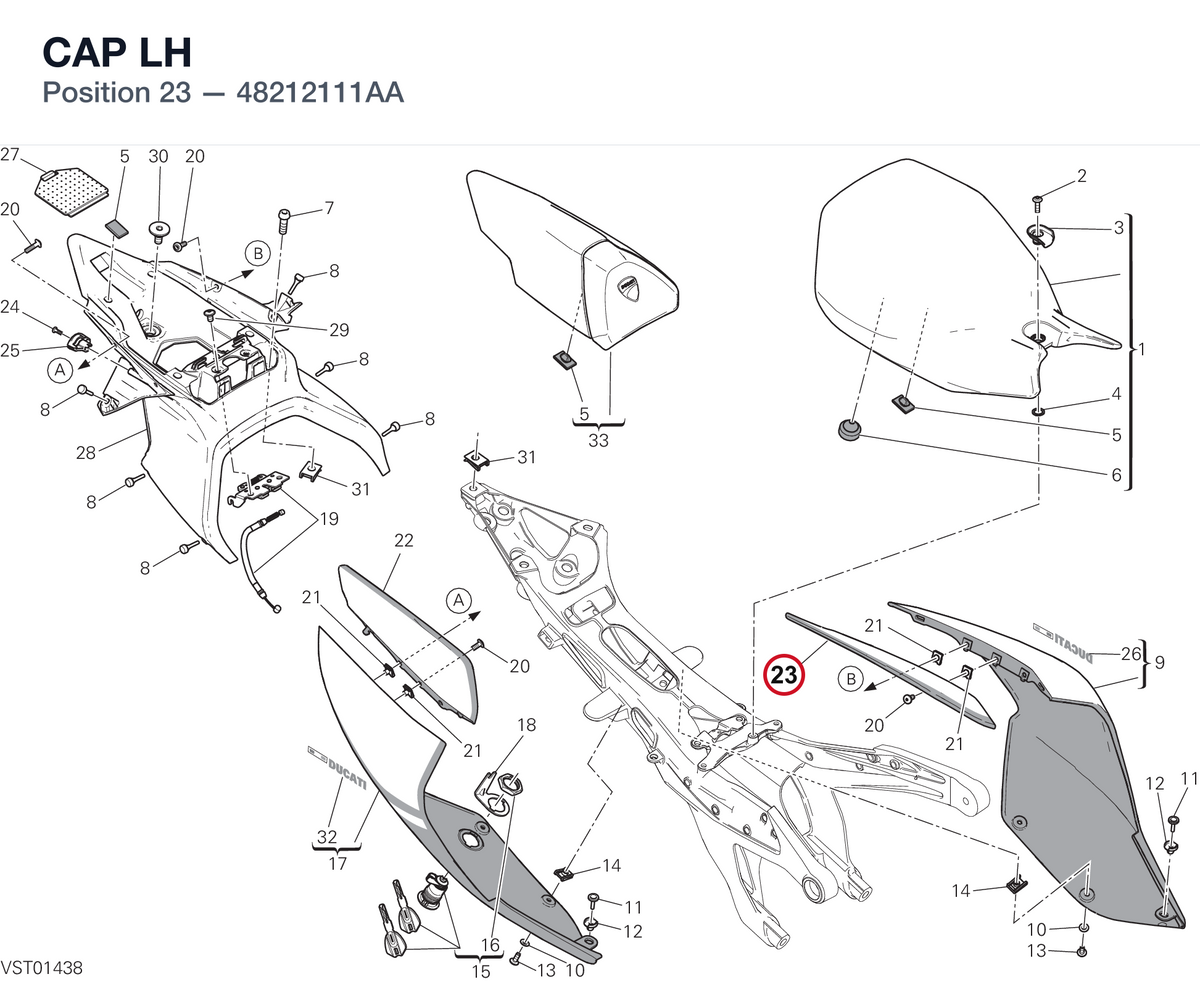 CAP LH 48212111AA diagram position