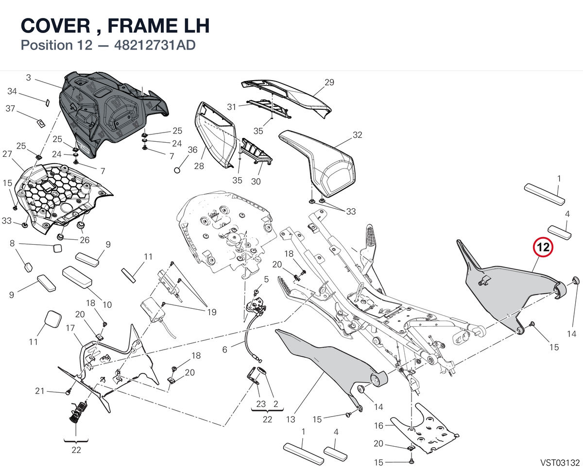 COVER , FRAME LH 48212731AD diagram position