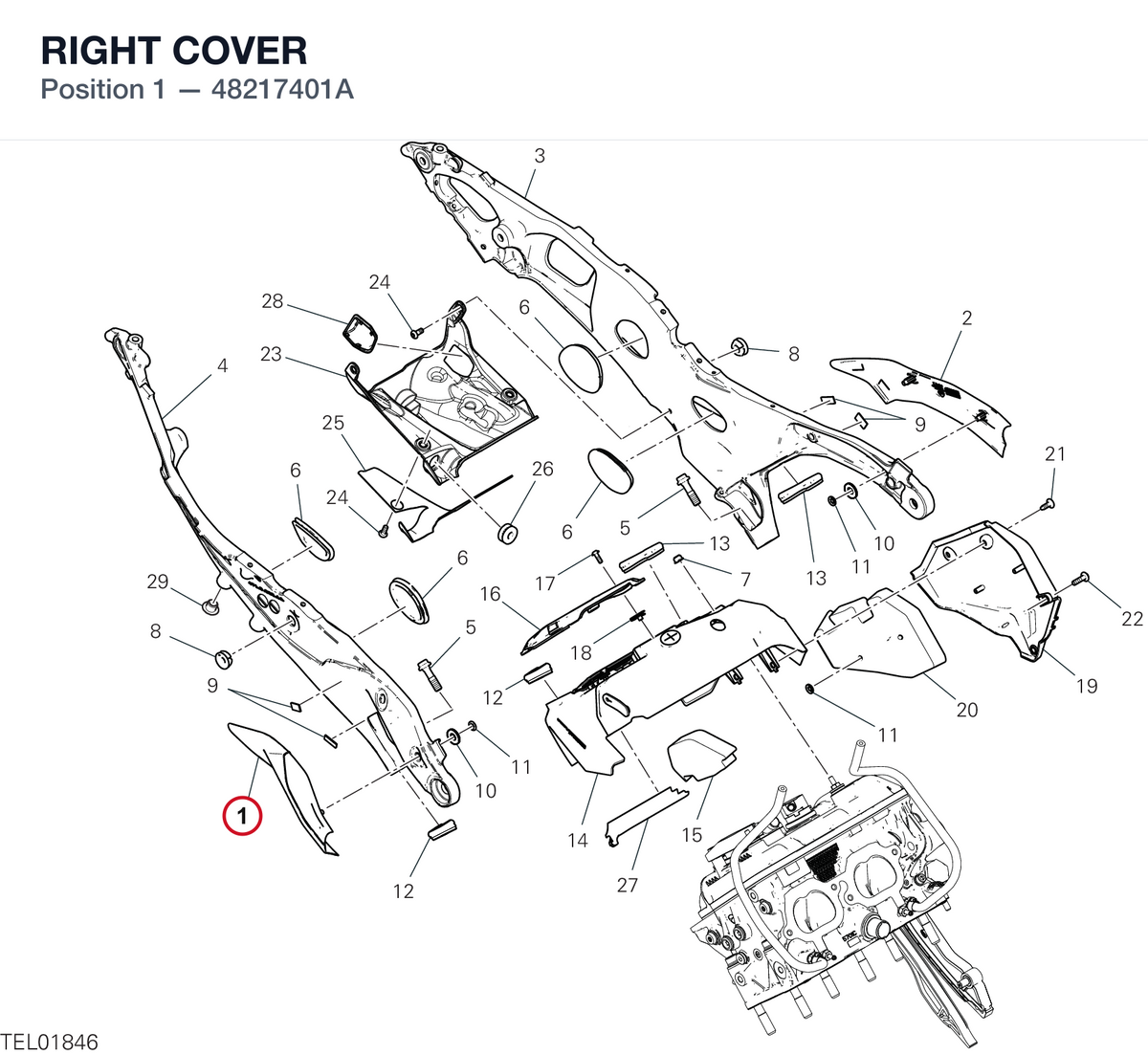 RIGHT COVER 48217401A diagram position