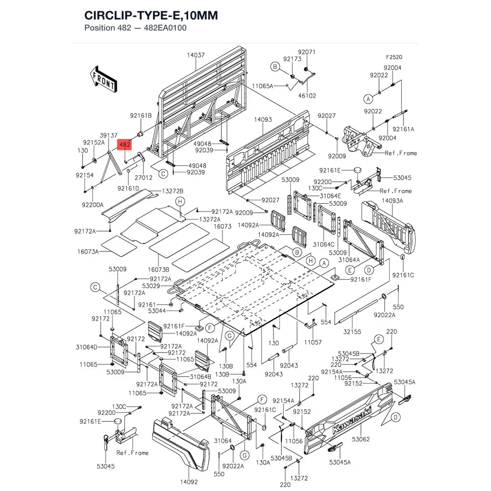 Kawasaki OEM – CIRCLIP-TYPE-E,10MM product image