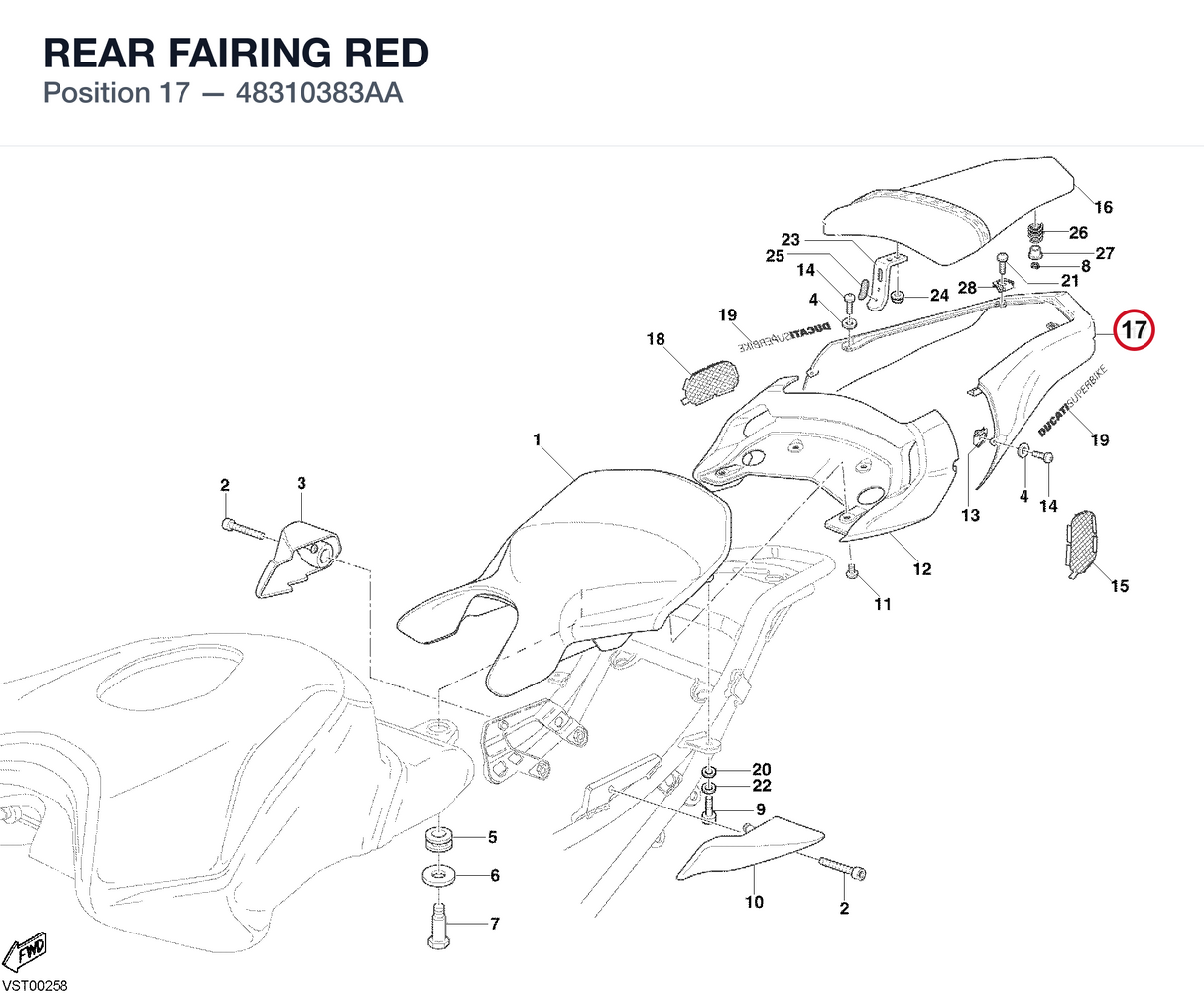 REAR FAIRING RED