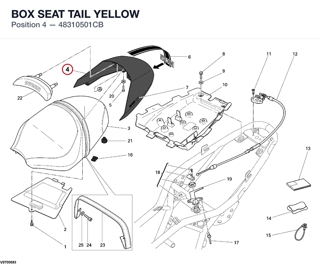 BOX SEAT TAIL YELLOW