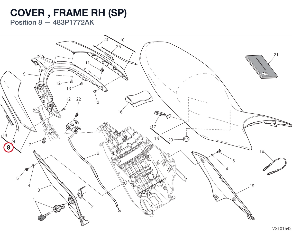 COVER , FRAME RH (SP) 483P1772AK diagram position