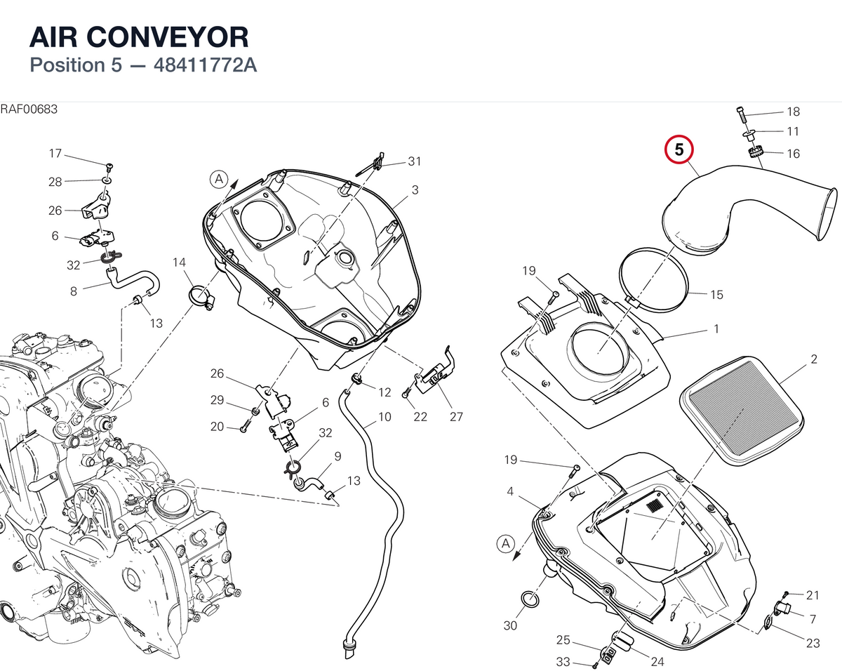 AIR CONVEYOR 48411772A diagram position
