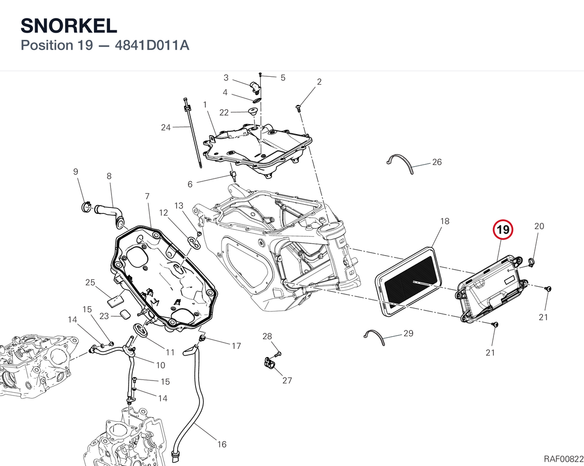 SNORKEL 4841D011A diagram position