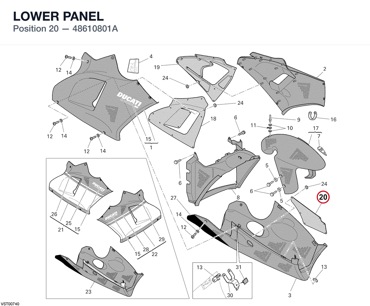 LOWER PANEL 48610801A diagram position