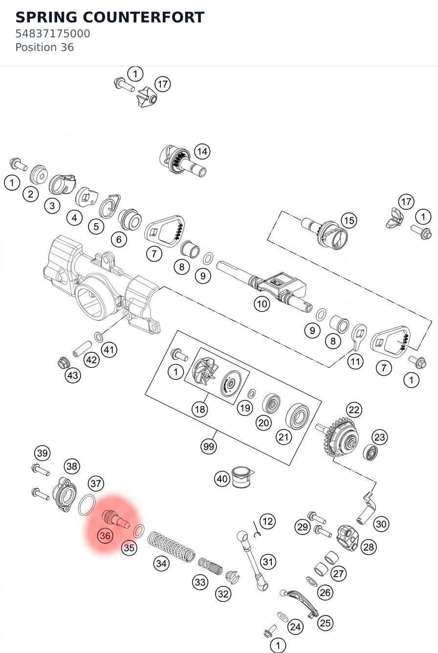 Diagram preview: SPRING COUNTERFORT (54837175000)