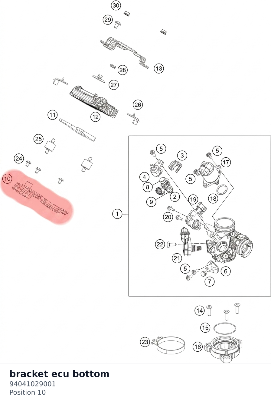 Diagram preview: bracket ecu bottom (94041029001)