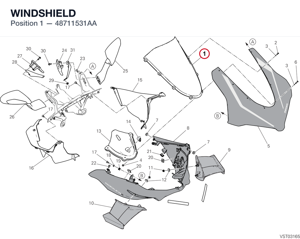 WINDSHIELD 48711531AA diagram position