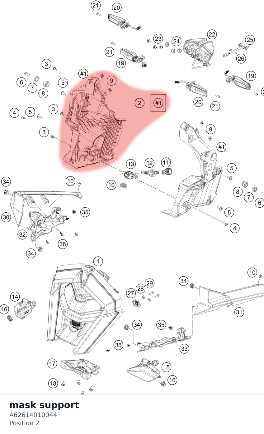 Diagram preview: mask support (A62614010044)