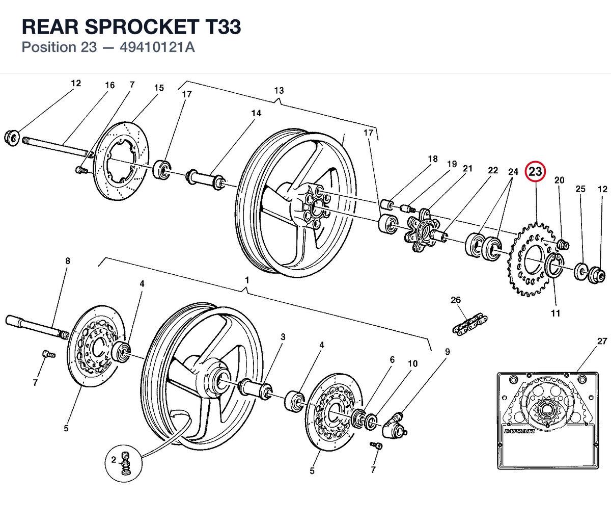 REAR SPROCKET T33