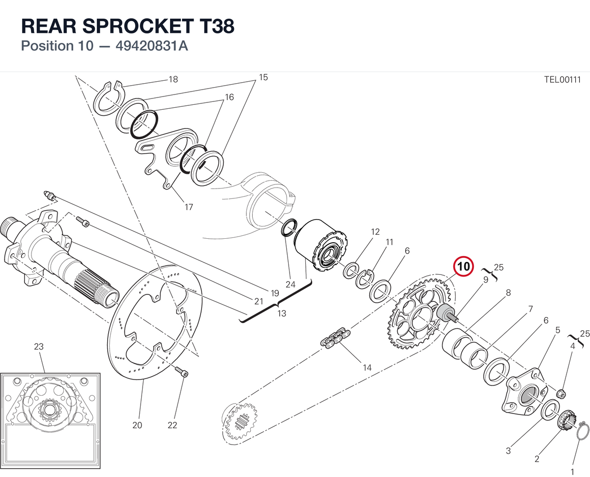 REAR SPROCKET T38