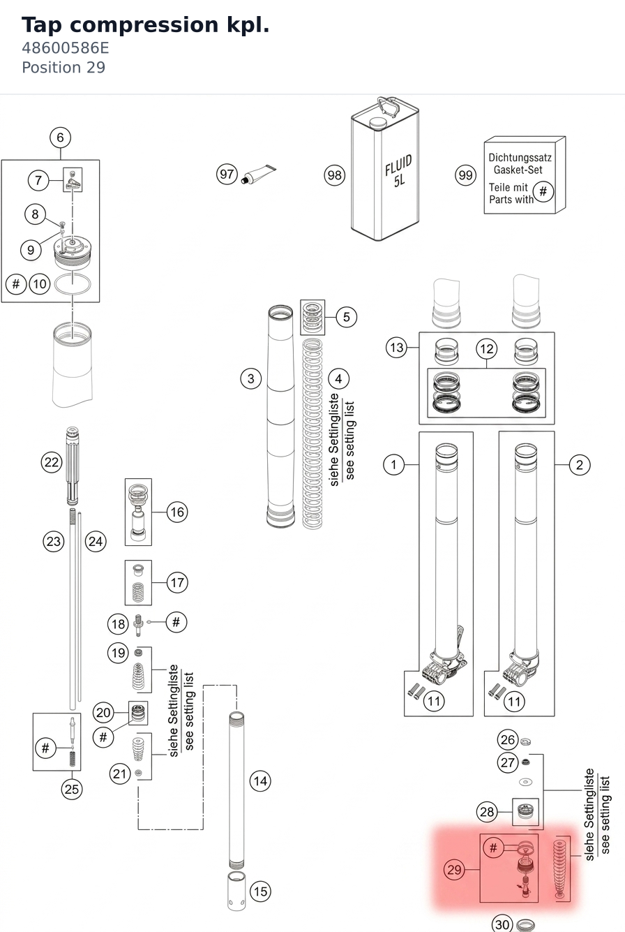 Diagram preview: Tap compression kpl. (48600586E)