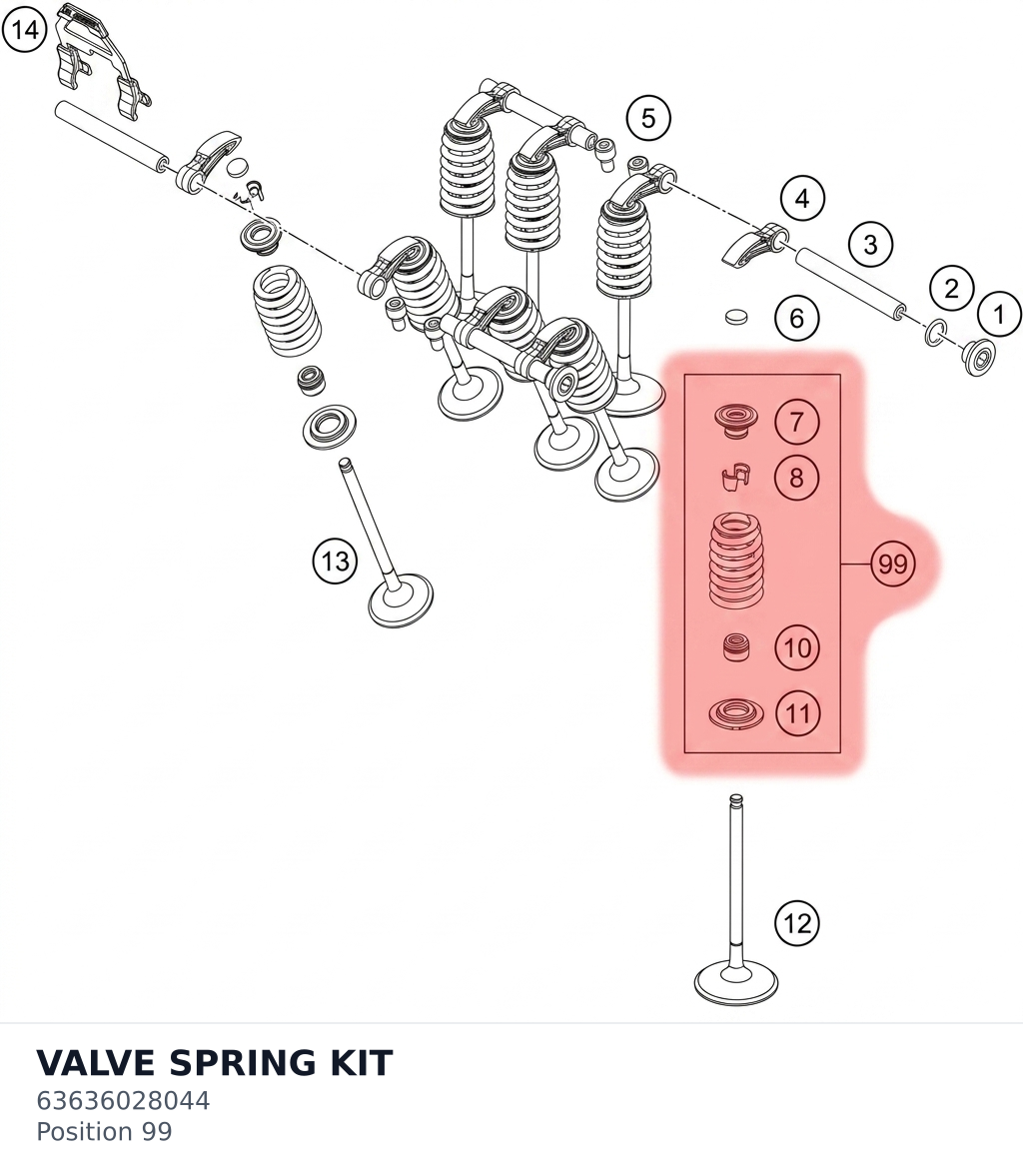 Diagram preview: VALVE SPRING KIT (63636028044)