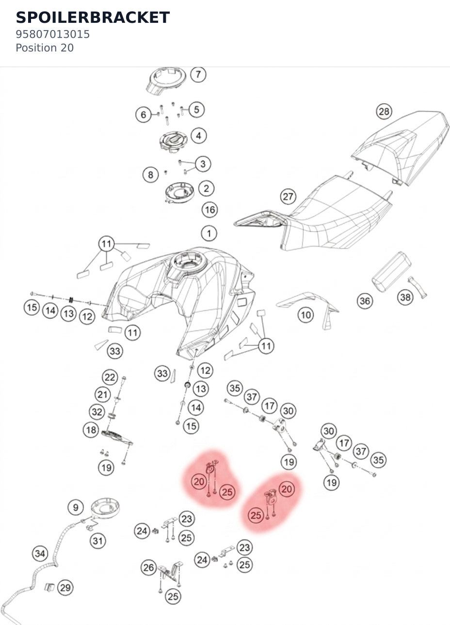 Diagram preview: SPOILERBRACKET (95807013015)