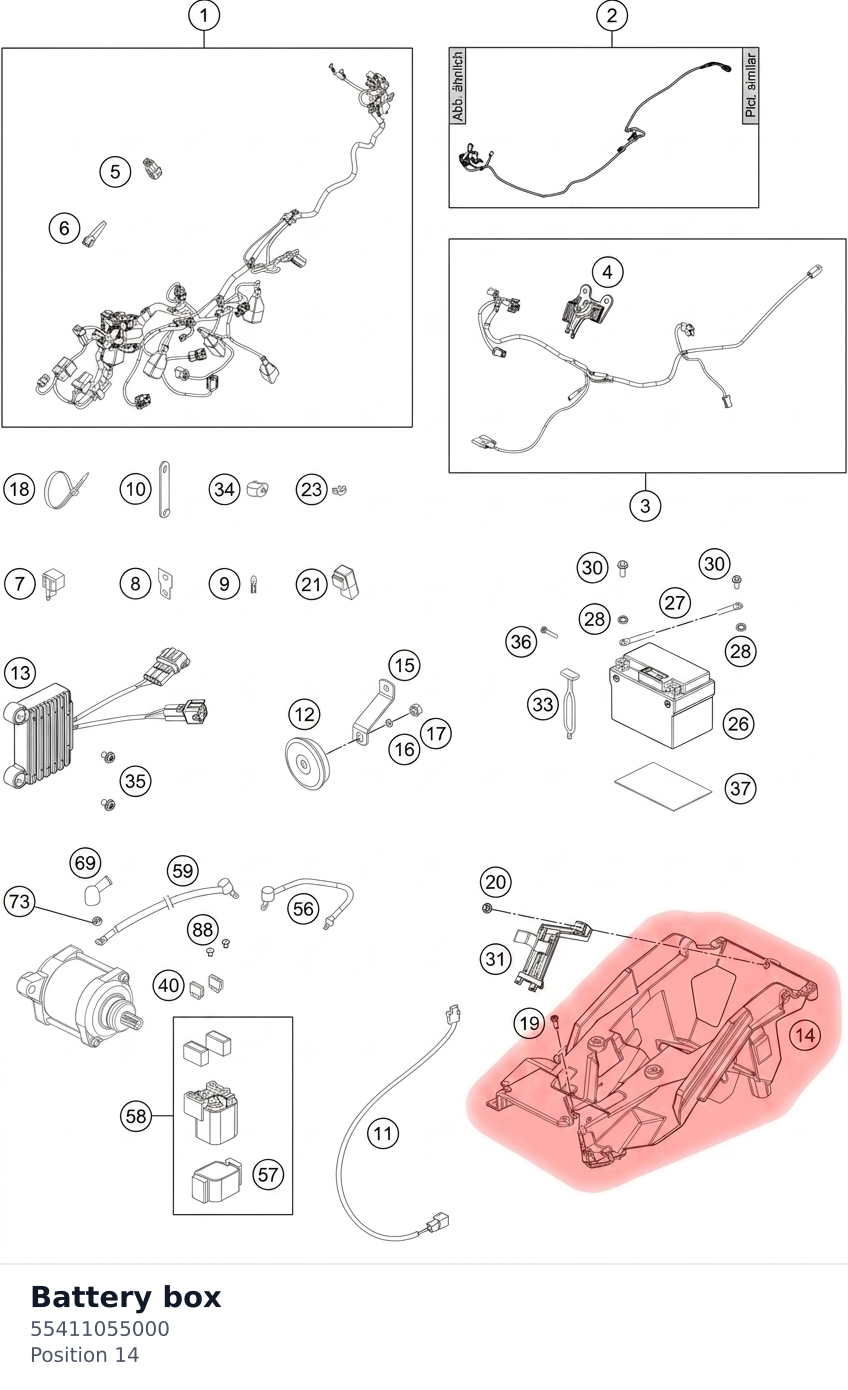Diagram preview: Battery box (55411055000)