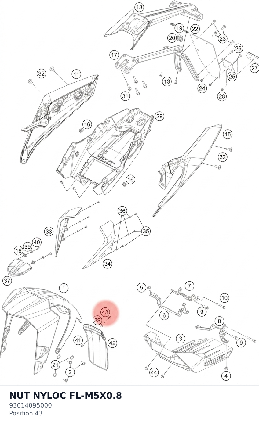 Diagram preview: NUT NYLOC FL-M5X0.8 (93014095000)
