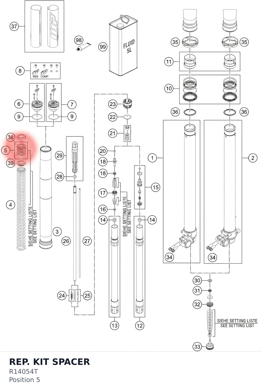 Diagram preview: REP. KIT SPACER (R14054T)