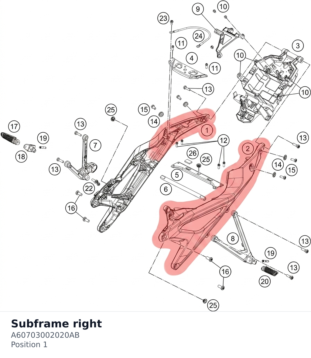 Diagram preview: Subframe right (A60703002020AB)