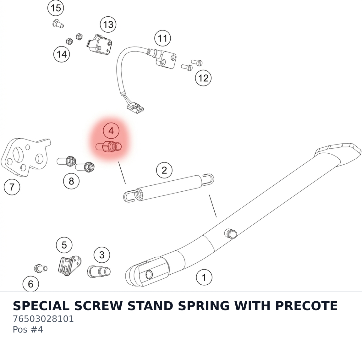 Diagram preview: SPECIAL SCREW STAND SPRING WITH PRECOTE (76503028101)