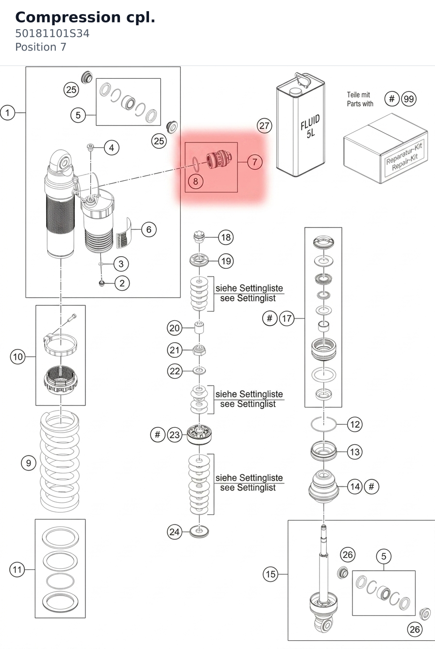 Diagram preview: Compression cpl. (50181101S34)