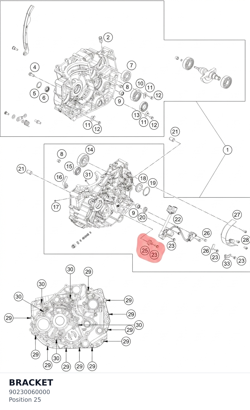Diagram preview: BRACKET (90230060000)